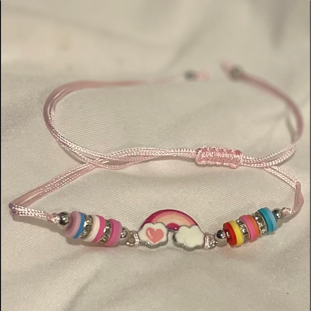 Beautiful  Rainbow hand crafted Bracelet or wear it also as an Ankle Bracelet